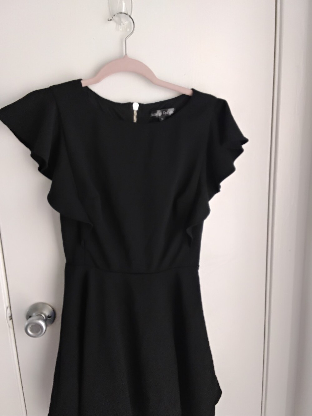 Women's Black Ruffle Sleeve Dress - Elegant Everyday